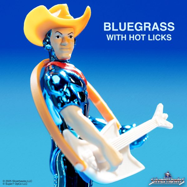 SilverHawks ReAction Figures Wave 1 - Bluegrass (Toy Version), Quicksilver (Toy Version), Steelheart (Toy Version), & Mon*Star (Pre-Transformation) Fashion - Image 3
