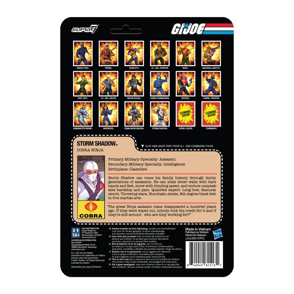 G.I. Joe ReAction Figures Wave 2 - Storm Shadow Online Hot Sale - Image 3