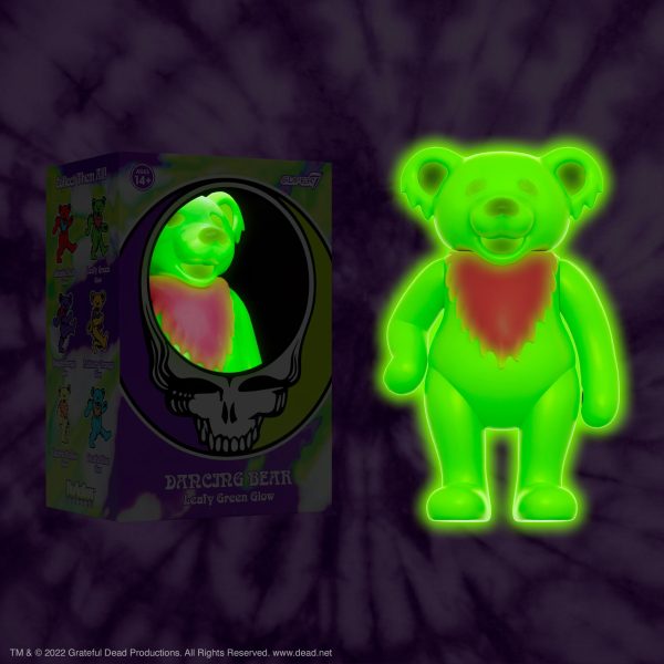 Grateful Dead ReAction Figure - Dancing Bear Glow (Leafy Green) For Cheap - Image 2