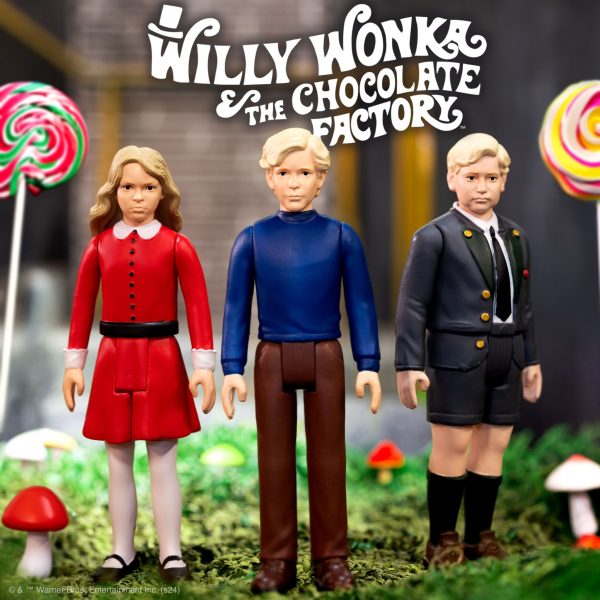 Willy Wonka & the Chocolate Factory ReAction Figures Wave 02 - Charlie Bucket, Augustus Gloop, & Veruca Salt For Discount - Image 2