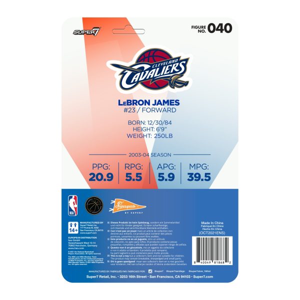 NBA Hardwood Classics ReAction W1 - Lebron James (Cavaliers, Red) For Discount - Image 3