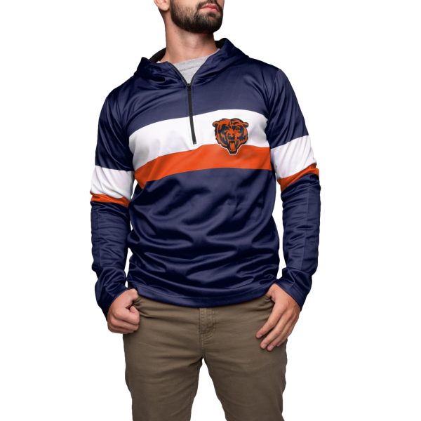 Chicago Bears Quarter Zip Hoodie Supply - Image 3