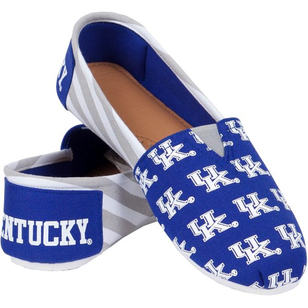 Kentucky Wildcats NCAA Womens Stripe Canvas Shoes Online now