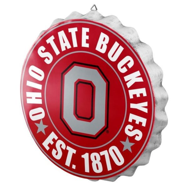 Ohio State Buckeyes NCAA Bottle Cap Wall Sign For Discount